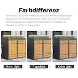 thumbnail of Merax Mülltonnenbox für 4x 240L Tonnen, mit Pflanzdach, 264 x 80 x 124 cm, verzinkter Stahl, Grau
