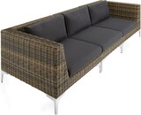 thumbnail of tectake Conjunto modular de ratán Villanova con estructura de aluminio, conjunto de 2 sofás de 3 plazas  Antracita-Jaspeado
