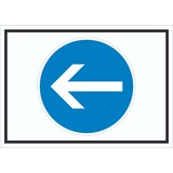 thumbnail of Schild Fahrtrichtung hier links Symbol A5 (148x210mm)