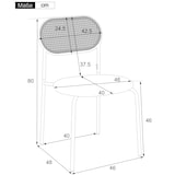 thumbnail of Esszimmerstuhl 4er Set 80x48x46 cm Rattan Rückenlehne PU Sitz Braun mit Metallbeinen ergonomischer Komfort pflegeleichtes Design