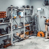 thumbnail of Pack 2 Estantes Modulares com 5 Prateleiras Ajustáveis Cinza 180x90x40cm 875Kg O91