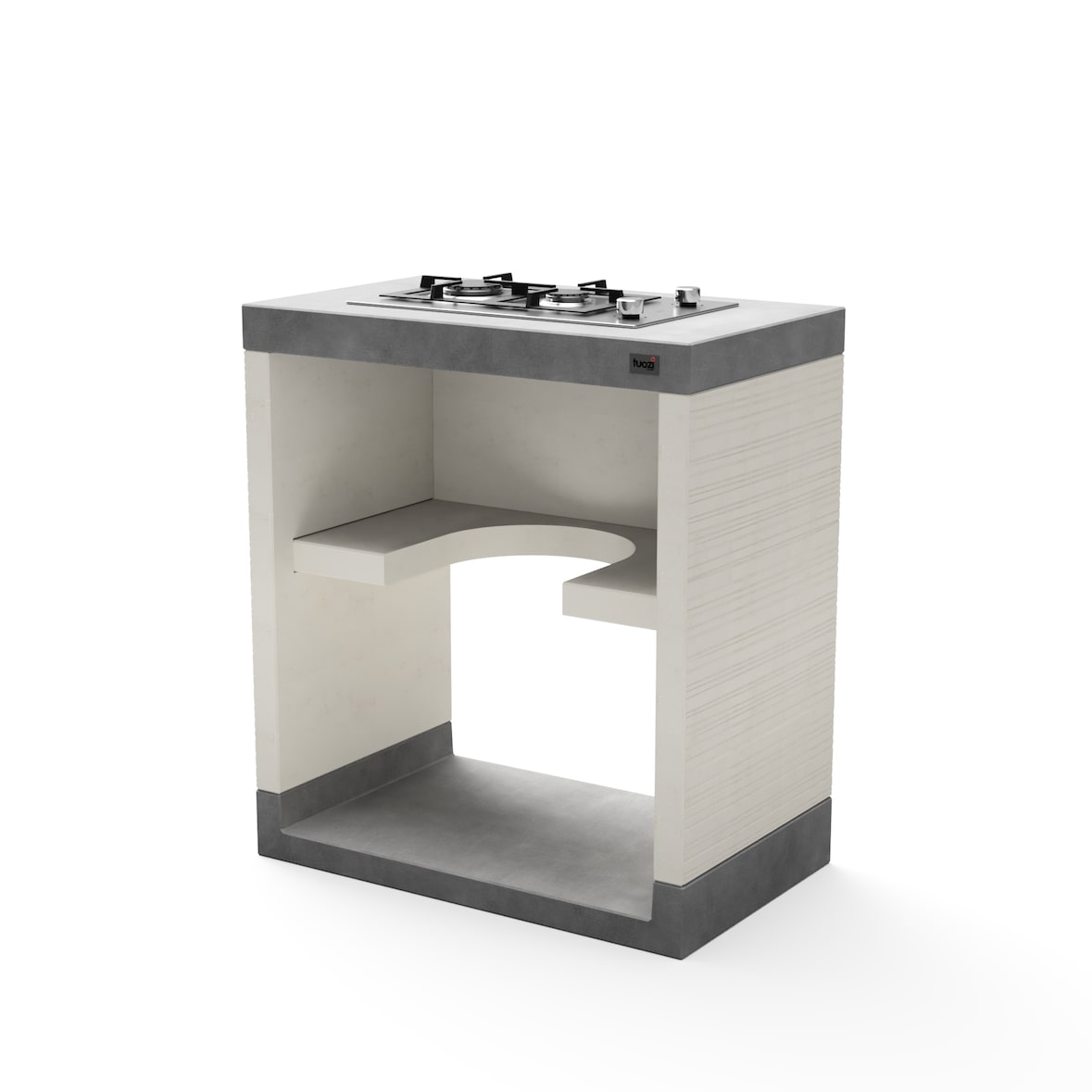 Module de plan de travail Tuozi Venit/Plan 78 avec plaque de cuisson au gaz teka, 2 brûleurs [F]