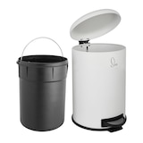 thumbnail of SVITA T20 Treteimer 20 Liter Abfalleimer Mülleimer Mülltonne Stahl Weiß