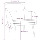thumbnail of vidaXL Sessel Taupe 63x76x80 cm Stoff