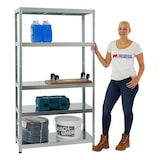 thumbnail of PROREGAL 2x Schwerlastregal Steel Eagle | HxBxT 180x100x40 cm | Fachlast 130kg | Verzinkt | Stecksystem Lagerregal Regalsystem 2 Stk.