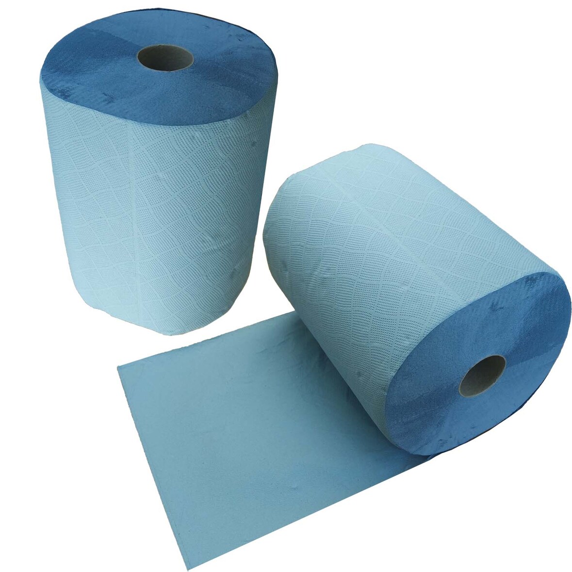 2x Putztuchrollen blau 2-lagig saugstarke Reinigungstücher 1000 Blatt für Industrie Haushalt Gewerbe 330x360mm