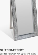 thumbnail of Norwich Spiegel Holzrahmen rechteckig 130 x 45 cm Mosaik-DesignSilber