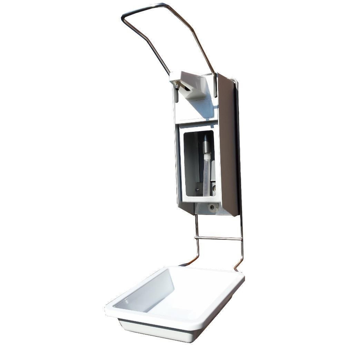 BodyProducts 1 Seifenspender Alu 1000 ml Euronorm - LH - Alufront - Abtropfschale