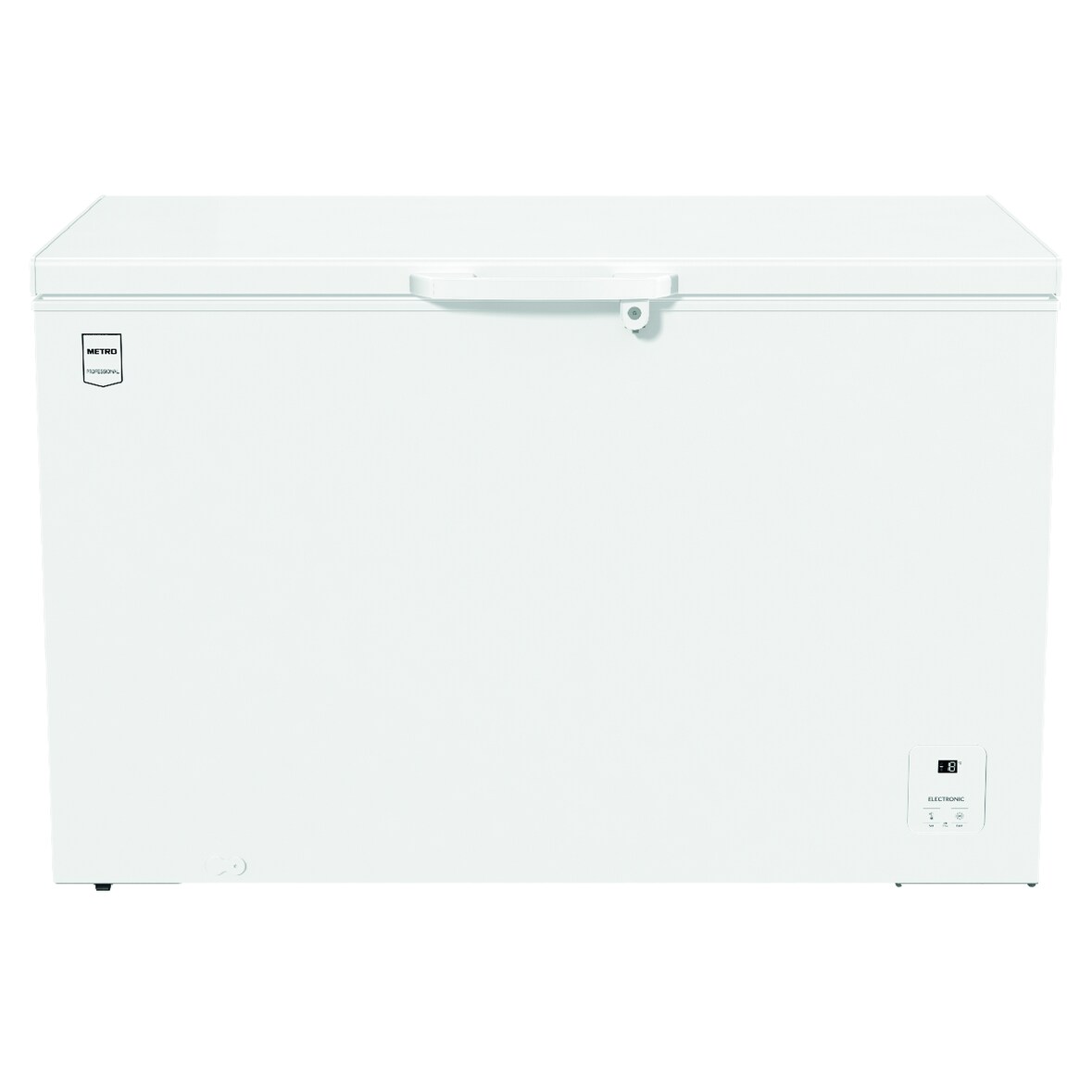 METRO Professional Vriezer GHF1384, staal, 74 x 130 x 85 cm, 384 L, 75 W, 2 korven, LED-verlichting, 4 wielen, met slot, wit