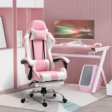 thumbnail of Vinsetto silla gaming reclinable silla gamer giratoria con reposacabezas reposapiés cojín lumbar altura ajustable para oficina estudio 64x67x119-127cm