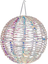 thumbnail of WellHome - Leuchtende Metallic-Kugel mit 720 Micro-LEDs im gedrehten Design und Regenbogenlichtern, Ø40 cm
