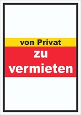 thumbnail of zu vermieten Schild mit Text Verkaufsschild hochkant A3 (297x420mm)
