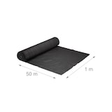 thumbnail of Relaxdays Unkrautvlies, 150 g/m², Pflanzenschutz, wasserdurchlässig, UV-beständig, starkes Gartenvlies, 50 m, schwarz