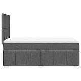 thumbnail of vidaXL Boxspringbett mit Matratze Dunkelgrau 100x200 cm Stoff