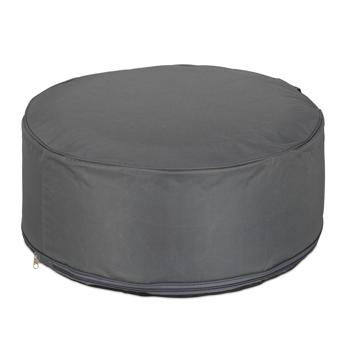 Relaxdays Aufblasbarer Hocker, Outdoor Pouf für Camping & Garten, Sitzhocker rund, Sitzpouf, HxD: 26 x 56 cm, dunkelgrau