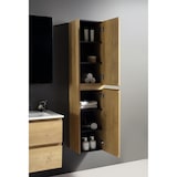 thumbnail of Alpenberger Badezimmermöbel Set mit Doppel Waschbecken mit Unterschrank, Spiegel und Hochschrank | Waschtisch Waschbeckenunterschrank Badschrank