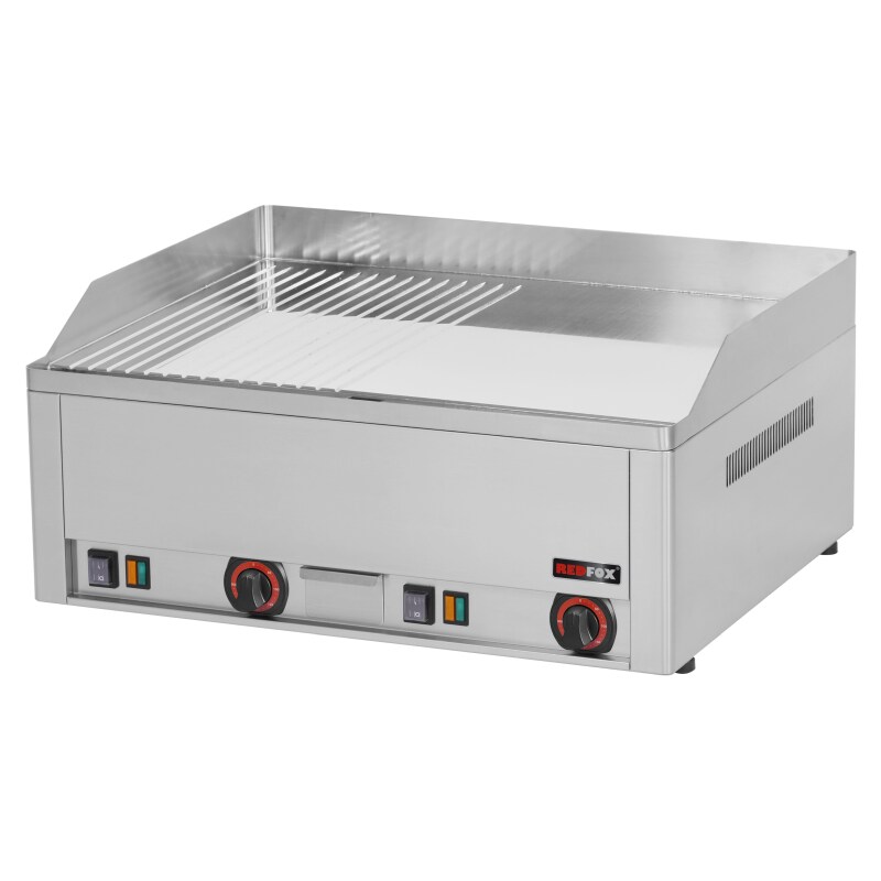 Elektro-Grillplatte 2 Heizzonen Grillfläche glatt/gerillt Auftischgerät