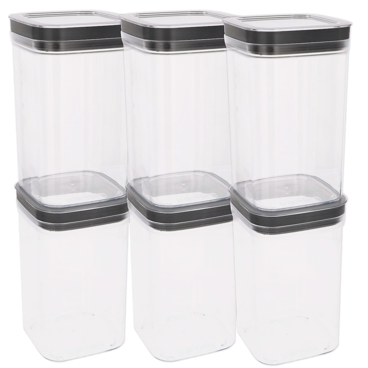 Curver Pack 6 botes plástico herméticos multiusos (1,8L)
