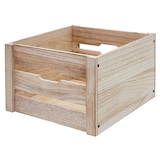 thumbnail of Carro de servicio HWC-G35, carro de cocina, carrito de cocina, carrito de té, madera de pino 89x119x41cm ~ blanco-natural