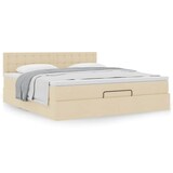 thumbnail of vidaXL Ottoman-Bett mit Matratze Creme 180x200 cm Stoff