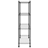 thumbnail of Helloshop26 - Étagère de rangement charge lourde robuste atelier garage outils 4 niveaux et roues 90 x 35 x 137 cm noir 200 kg 02_0000696