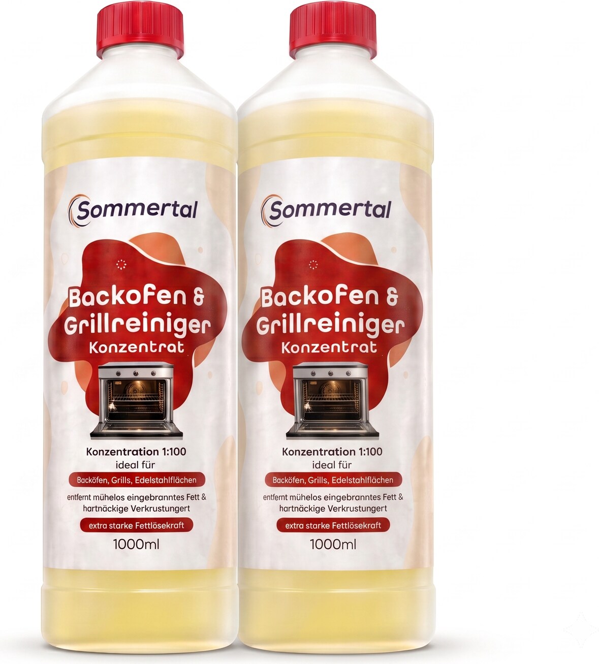 Sommertal Backofen & Grillreiniger 2x 1L