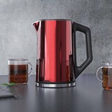 thumbnail of Arendo Wasserkocher 1,5 l 2200 W, Edelstahl, Doppelwand, Temperaturwahl 40 - 100°C mit Anzeige, rot
