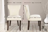 thumbnail of CHEFGASTRO 2er Set Esszimmerstuhl LOUISVILLE Stoff antik-dunkel HxBxT 90x52x59cm Stoff Creme Küchenstuhl