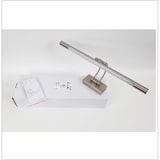 thumbnail of Aplique LED 8W, luz quente 3000K, níquel fosco, tradicional e elegante, totalmente articulado para quadros e espelhos.