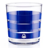 thumbnail of Benetton - Set mit 4 Wassergläsern, 0,345 l, mehrfarbig gestreiftes Glas