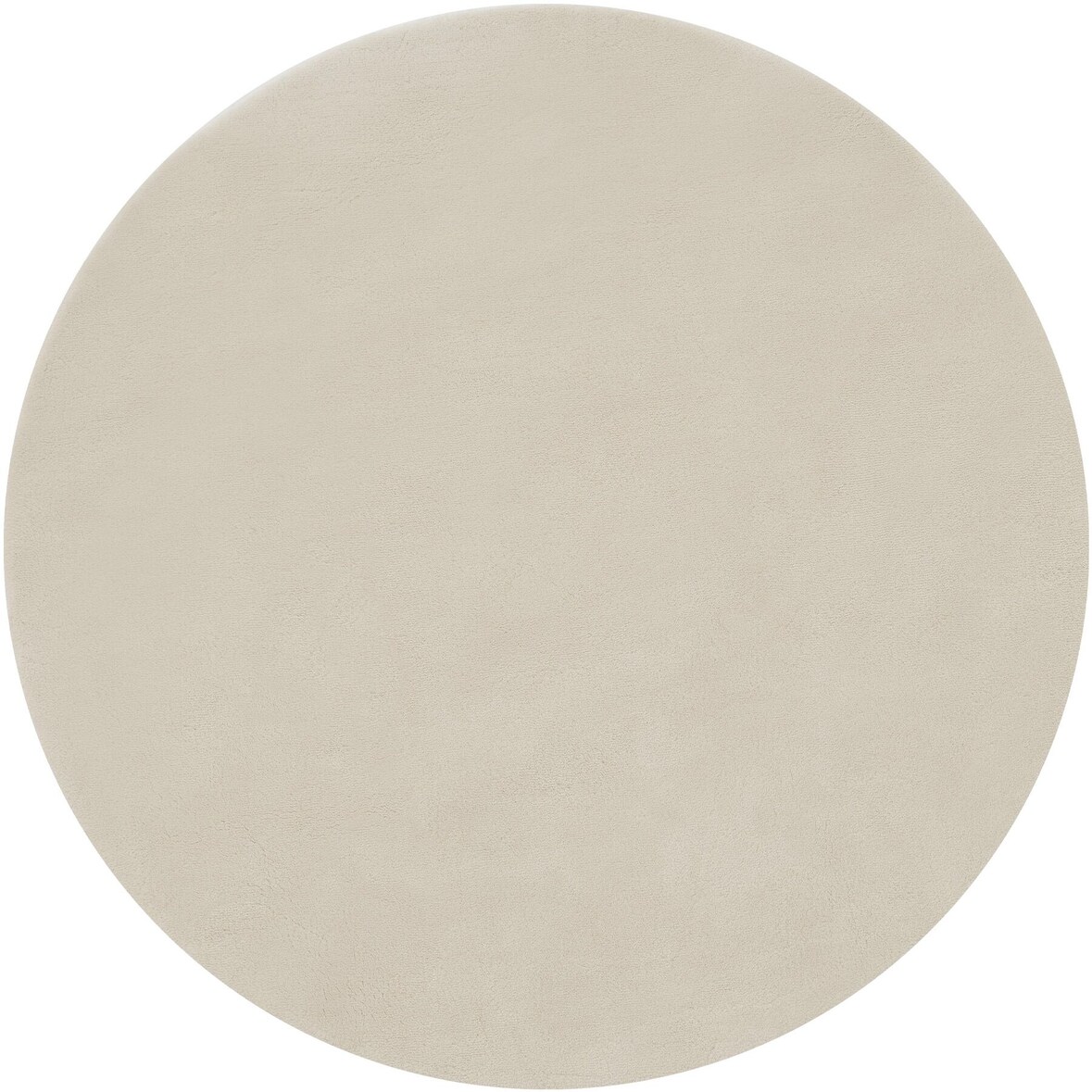 tectake Kortpolig vloerkleed Soft Zone - beige, Ø 120 cm - 405285