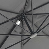 thumbnail of Parasol descentrado 3×3 m inclinable, giratorio y con 4 losas rellenables de aluminio gris