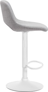 thumbnail of DELUKE® Barhocker 2er Set JAKSON - Hellgrau, Stoff, Weiß | Barhocker mit Lehne Barstuhl Tresenhocker Tresenstuhl Kneipenhocker Kneipenstuhl