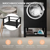 thumbnail of ML-Design Waschmaschinen-Untergestell Schwarz 63x54 cm | Ablage, 150 kg, Stahl, Podest Trockner Unterbau