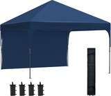 thumbnail of Cenador Plegable 3x3m Ajustable en Altura Carpa de Jardín con 1 Pared Lateral Techo de Ventilación 4 Sacos de Arena y Bolsa de Transporte