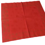 thumbnail of 50 Servietten Weihnachten Airlaid 40cm x 40cm rot mit Schneeflocken-Motiv