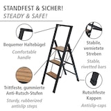 thumbnail of WENKO Alu-Design Klapptrittleiter 3-stufig Schwarz