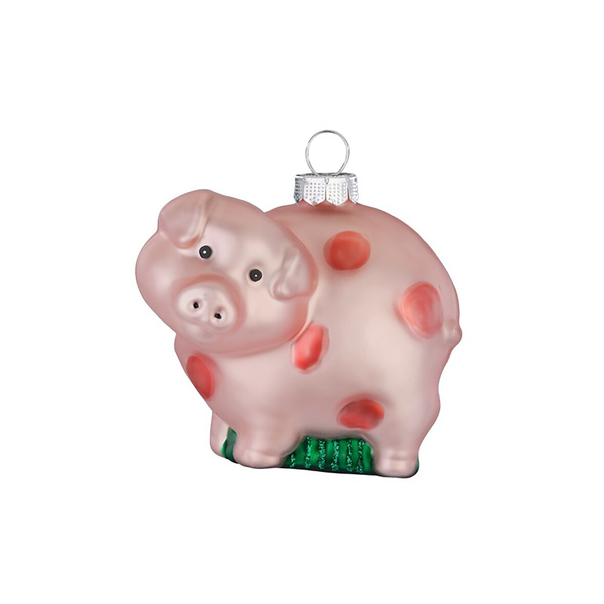 Christbaumschmuck Glas 6cm Schwein Figur Handbemalt Weihnachtsbaum Anhänger Weihnachten Christbaumanhänger Weihnachtsbaumschmuck Bauernhof Tiere Rosa