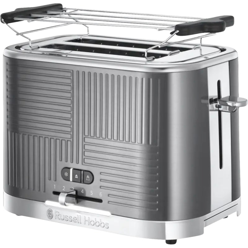 Russell Hobbs Geo Steel Toaster Toaster Edelstahl-Schwarz