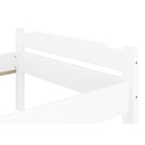 thumbnail of Einzelbett massiv Kiefer weiß 90x200 Futonbett Holzbett Zubehör wählbar V-60.31-09W Rollrost und Matratze inkl.