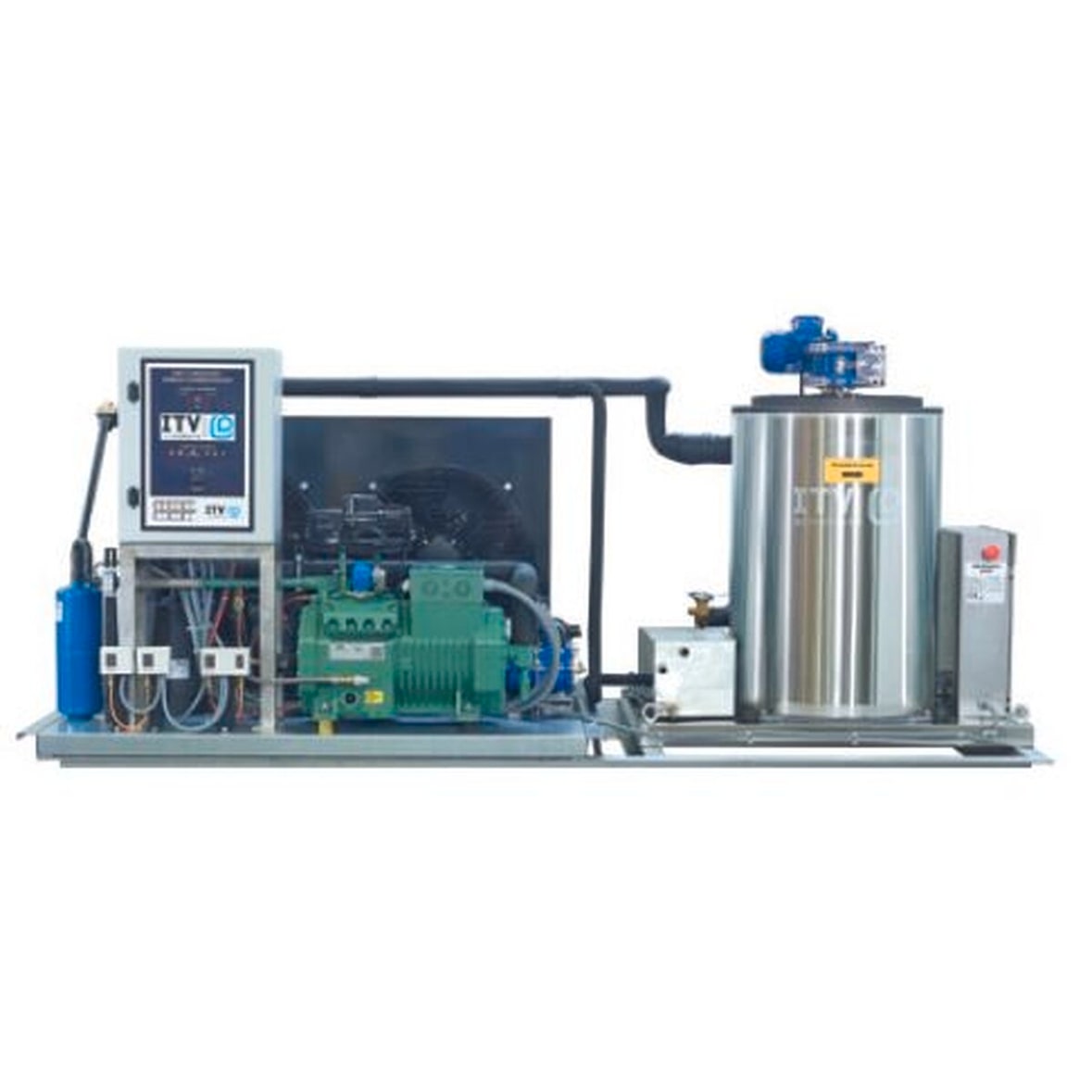 Schilfermachine - Productie (24H): +/- 3000kg - LUCHTgekoeld - Schilferijs (1,5 - 2,2mm)
