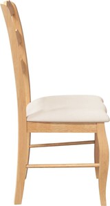 thumbnail of Esszimmerstühle RESZ mit Kissen 2er Set Hellbraun-Creme Massivholz | Küchenstuhl Wohnzimmerstühle Essstühle bequem