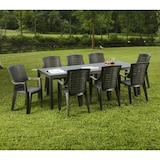 thumbnail of Dmora Gartentisch Susa, Rechteckiger ausziehbarer Esstisch, ausziehbarer Gartentisch, 100 % Made in Italy, 150x90h72 cm, Anthrazit