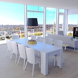 thumbnail of Tavolo Consolle Allungabile Oslo Plus Fino A 3 Metri, Tavolo 14 Posti Salvaspazio, Consolle per Casa E Ufficio, 78 x 51 x 90 cm, Bianco Lucido