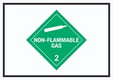 thumbnail of Schild nicht entzündliches Gas Symbol non-flammable hochkant A0 (841x1189mm)