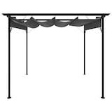 thumbnail of Pergola avec toit rétractable anthracite 3x3 m acier 180 g/m² Modèle Vega StudioDesk Panorama