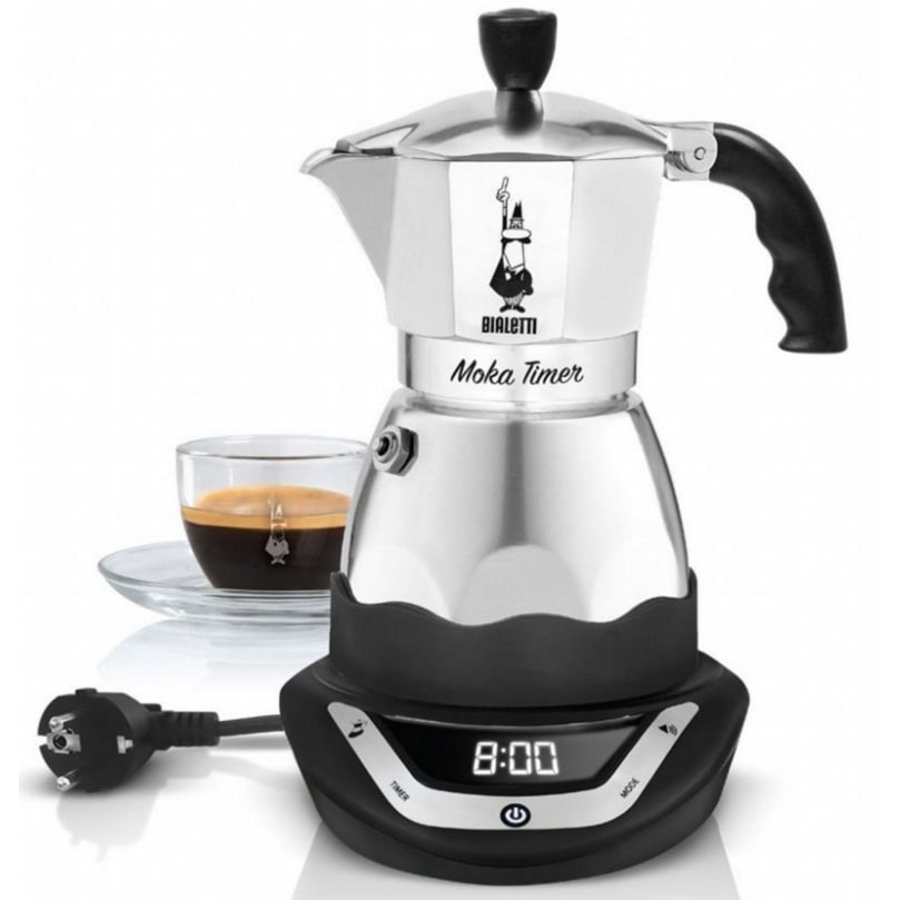 BIALETTI Cafetière Italienne électrique 3 Tasses Inox 0006092