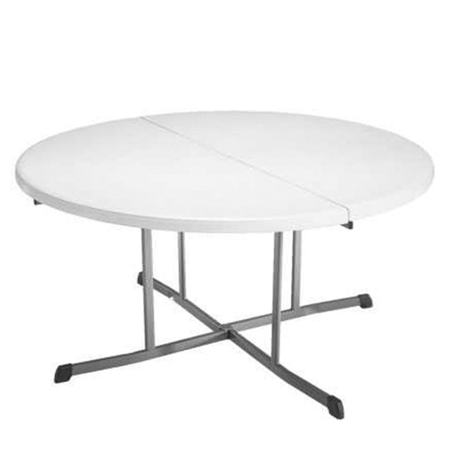 Table ronde pliante en 2  diametre 152cm blanche Lifetime