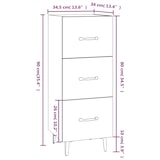 thumbnail of Helloshop26 - Buffet credenza cassettiera armadio mobile contenitore organizer cucina soggiorno salotto Sonoma 34,5 x 34 x 90 cm 02_0036314