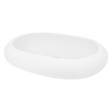 thumbnail of ECD Germany Aufsatzwaschbecken Keramik Weiß 630 × 420 × 120 mm, oval – inkl. Ablaufgarnitur